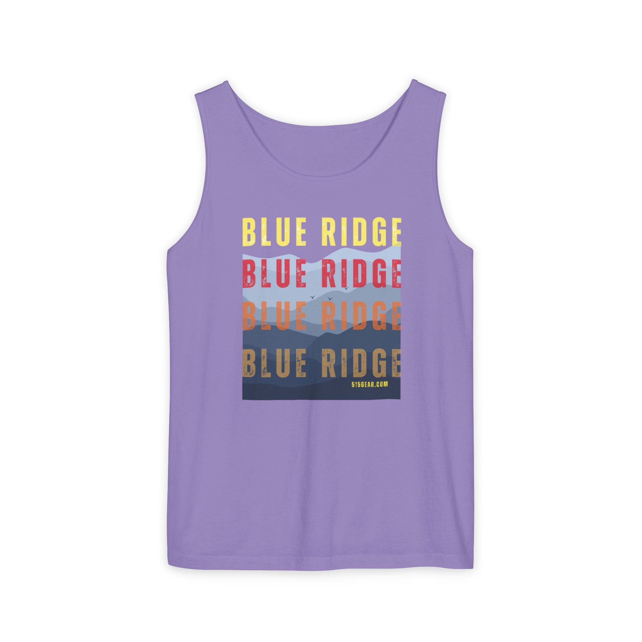 unisex tank-top, mountains graphic, by 515 Gear | Blue Ridge, GA | cotton tank perfect for casual hikes and workouts