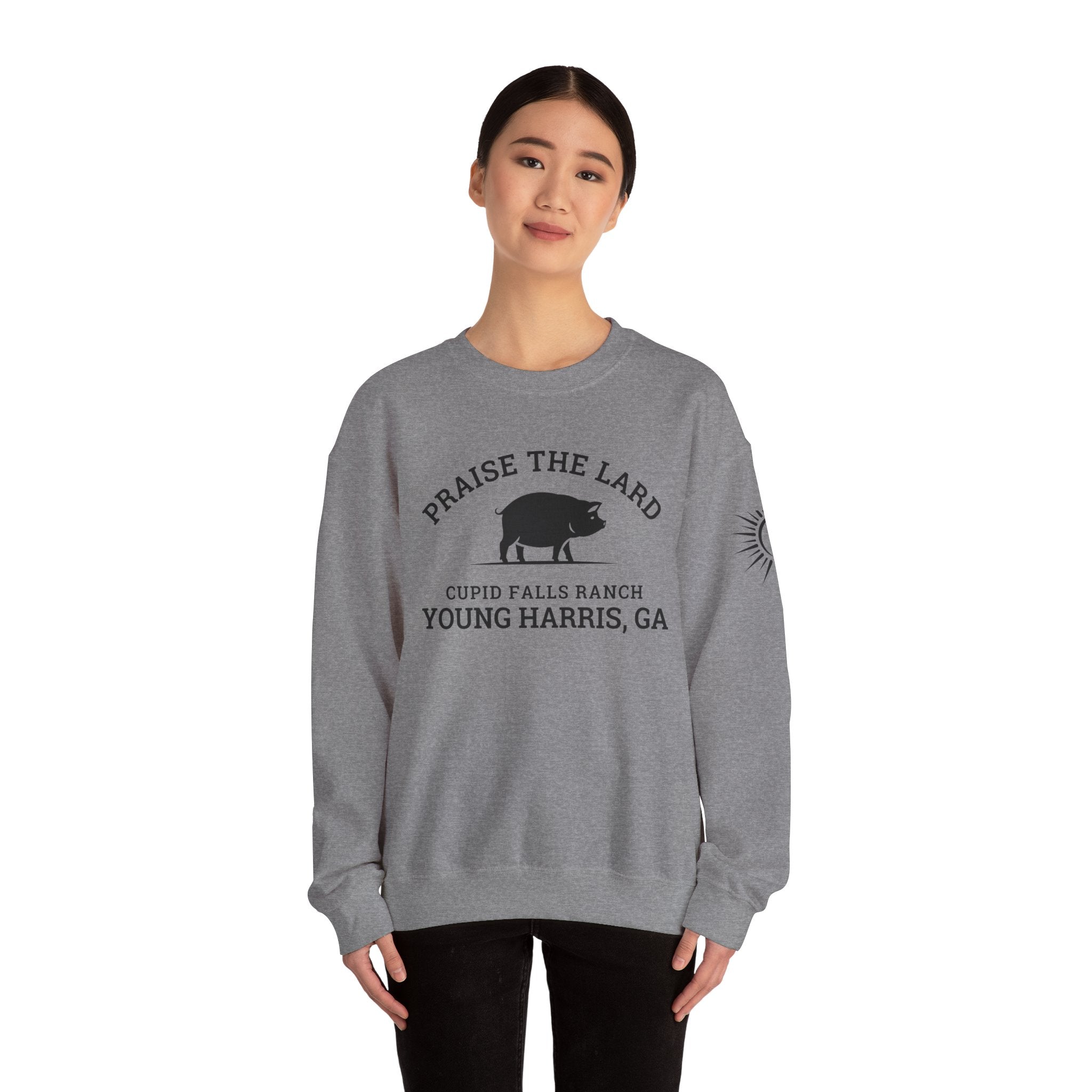 Young Harris, Praise the Lard, Cupid Falls Ranch - Heavy Blend™ Crewneck Sweatshirt