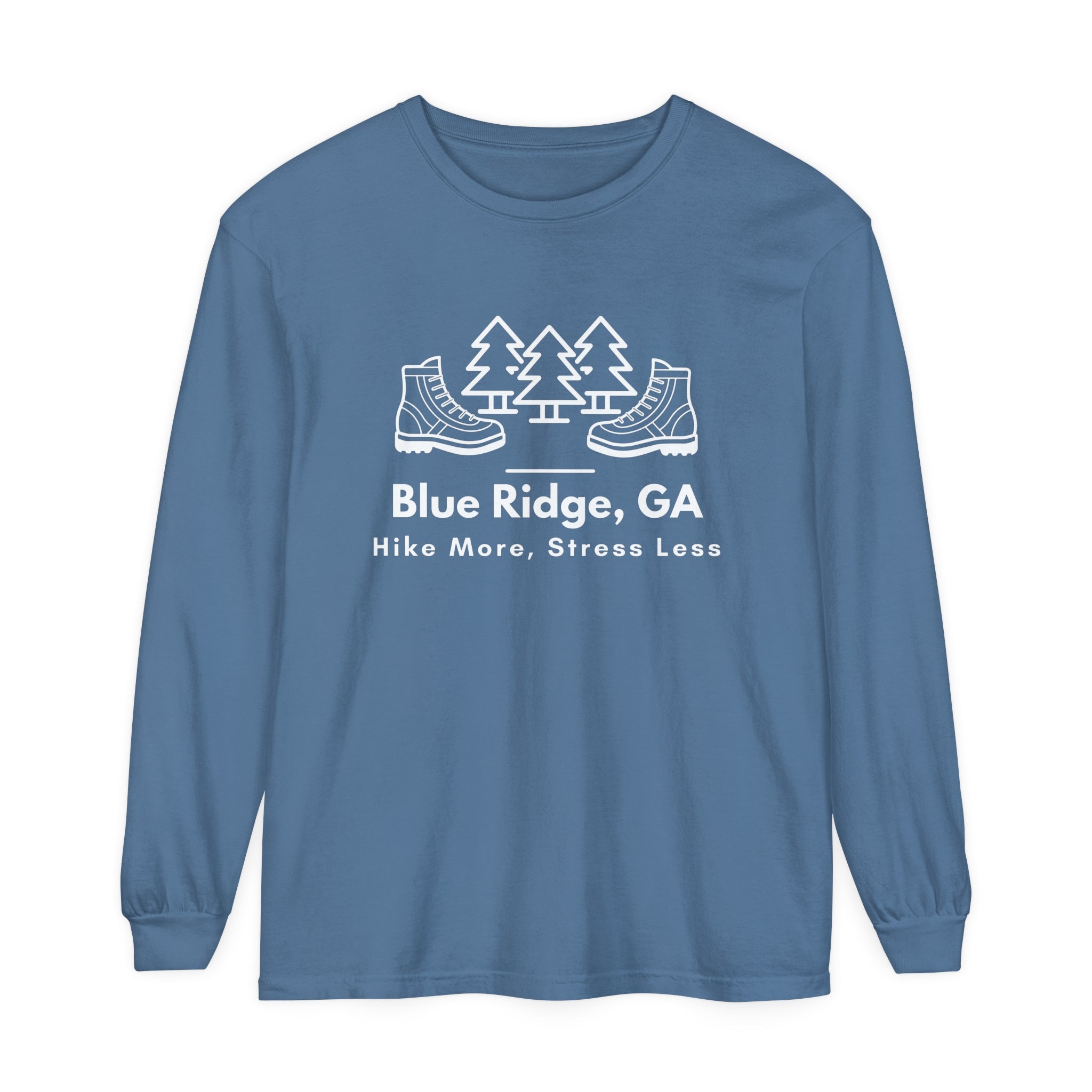 Blue Ridge - Hike More Stress Less - Long Sleeve T-Shirt