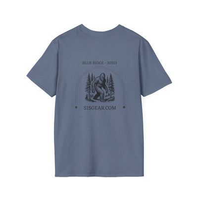Adult T-shirt, Forest & Bigfoot graphic by 515Gear.com | Blue Ridge, GA | 30513