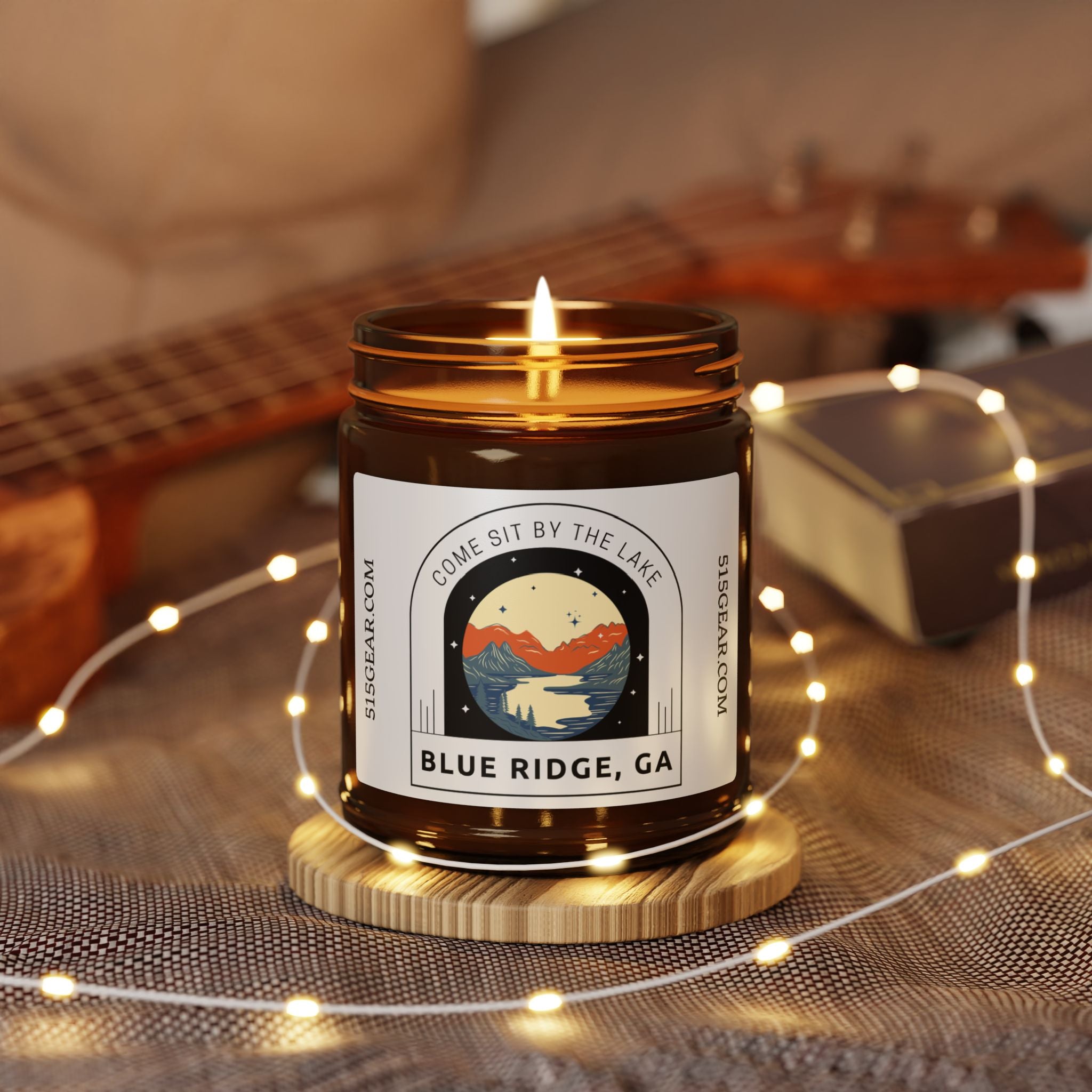 Blue Ridge Scented  Soy Candle (9 oz Amber Jar)