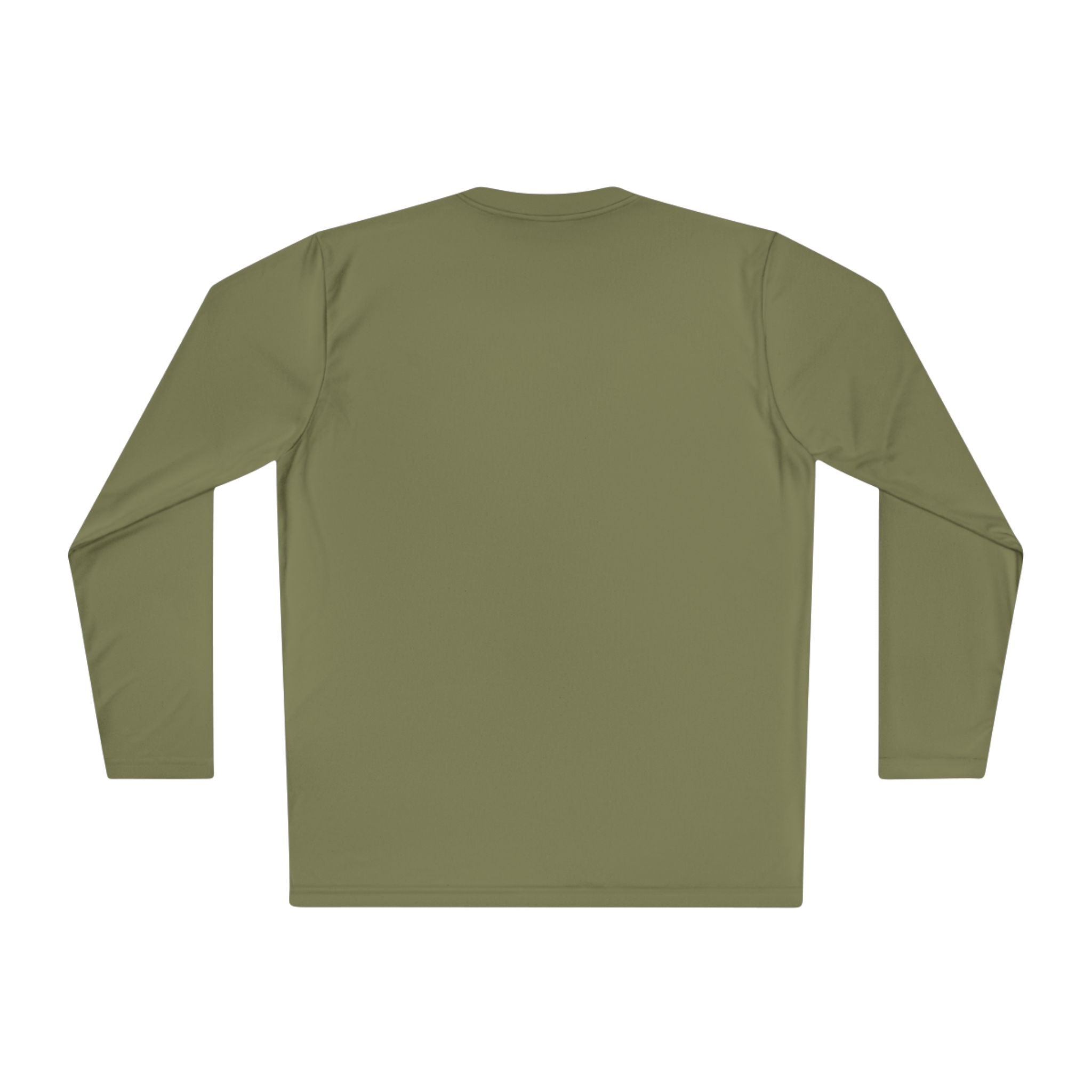 Green long-sleeve shirt on a white background