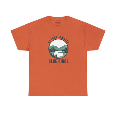 Unisex Adult T-shirt, Nature Awaits, by 515Gear.com | Blue Ridge, GA | North GA Beckons!