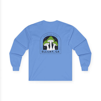 Unisex Adult Long Sleeve T-shirt, Savor the Spore Design by 515Gear.com | Ellijay, GA | Mushrooms are the most Fun Guys!