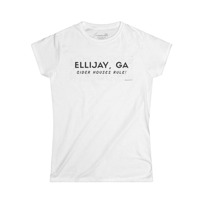 Woman's Ellijay, GA white t-shirt "Cider Houses Rule" by 515Gear.com | Mountain Orchard life