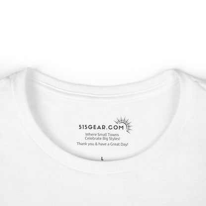 White t-shirt with '515Gear.com' branding and text on a white background