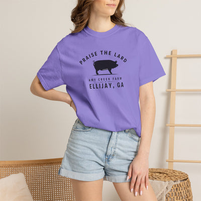 Praise the Lard, Amy Creek Farm, Ellijay - Comfort Colors Unisex Garment-Dyed T-shirt