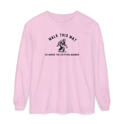 Walk This Way – Bigfoot Wanderer Long Sleeve Tee (Comfort Colors®)