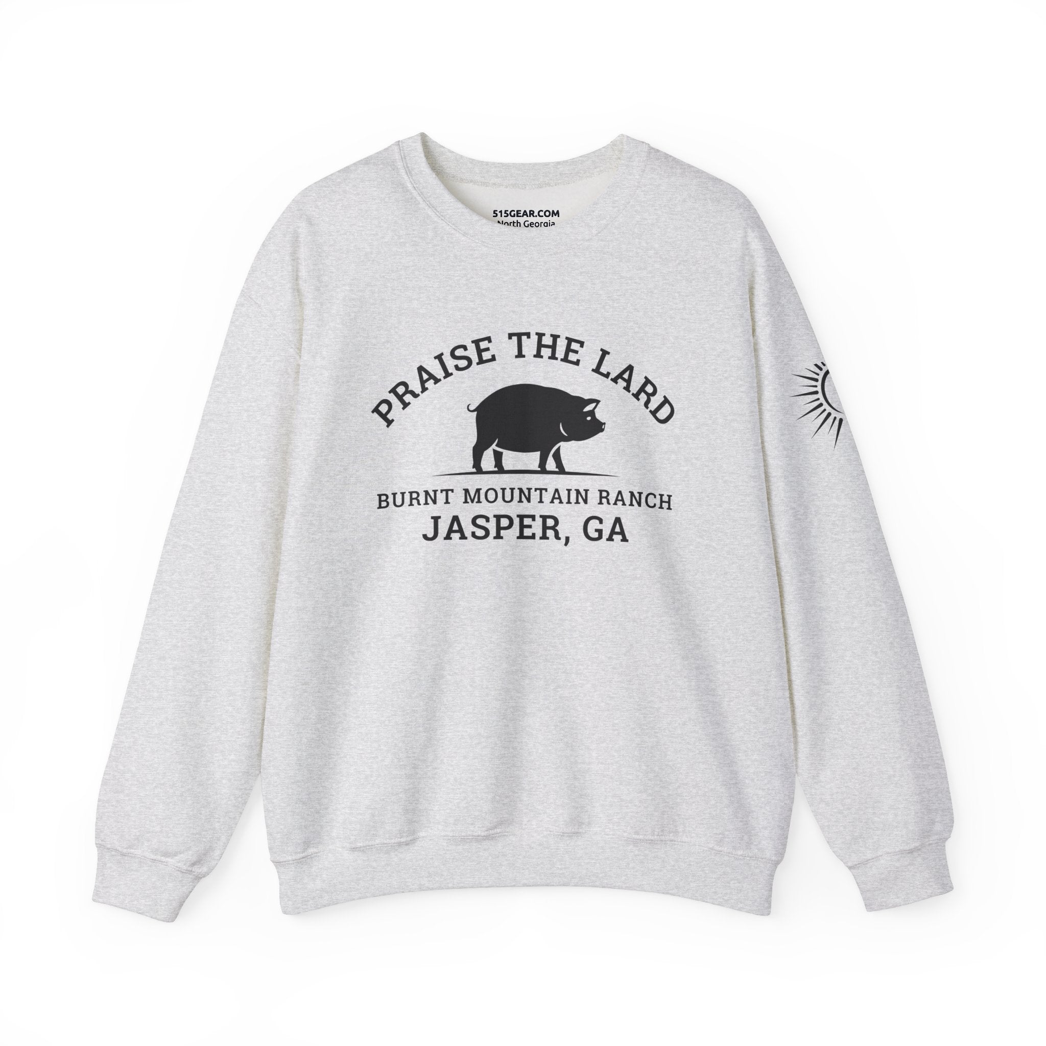 Jasper, Praise the Lard, Burnt Mountain Ranch - Heavy Blend™ Crewneck Sweatshirt