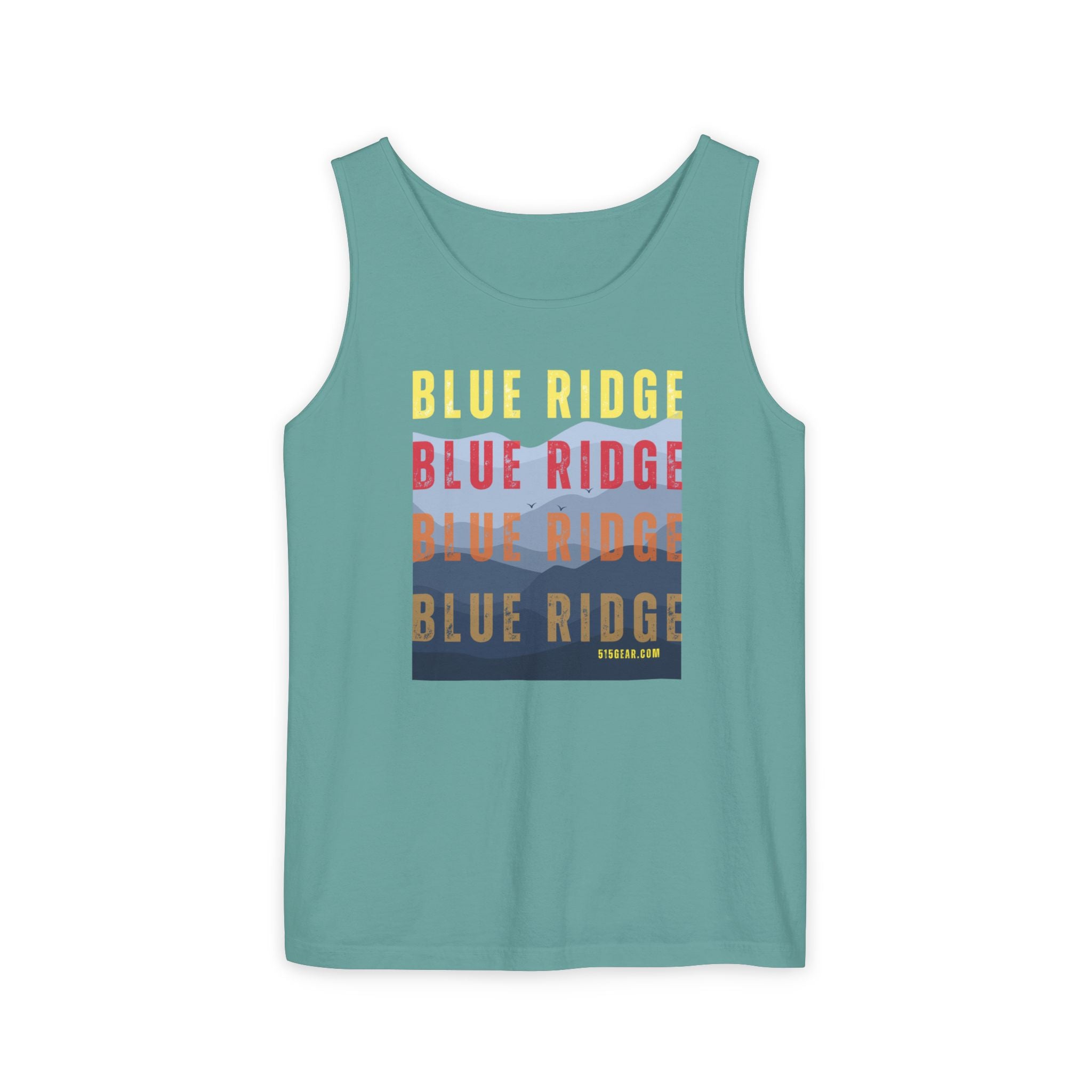 unisex tank-top, mountains graphic, by 515 Gear | Blue Ridge, GA | cotton tank perfect for casual hikes and workouts
