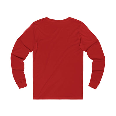 Red long-sleeve shirt on a white background