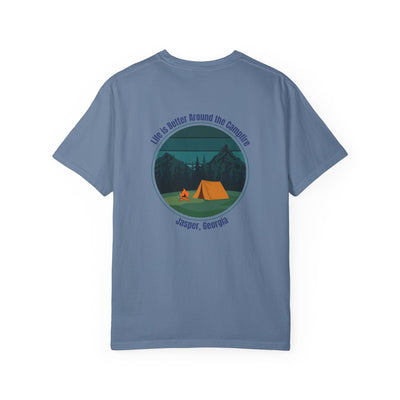 Unisex Adult T-shirt, Life is better around the campfire, by 515Gear.com | Jasper, GA | North GA Beckons!