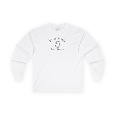 Dreamy White Rabbit - Ask Alice - Long Sleeve Tee