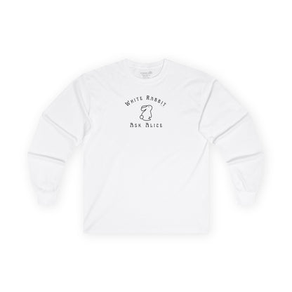 Dreamy White Rabbit - Ask Alice - Long Sleeve Tee
