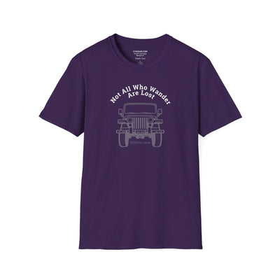 Unisex Adult T-shirt, cool Jeep Graphic | by 515Gear.com | Not all who wander are lost
