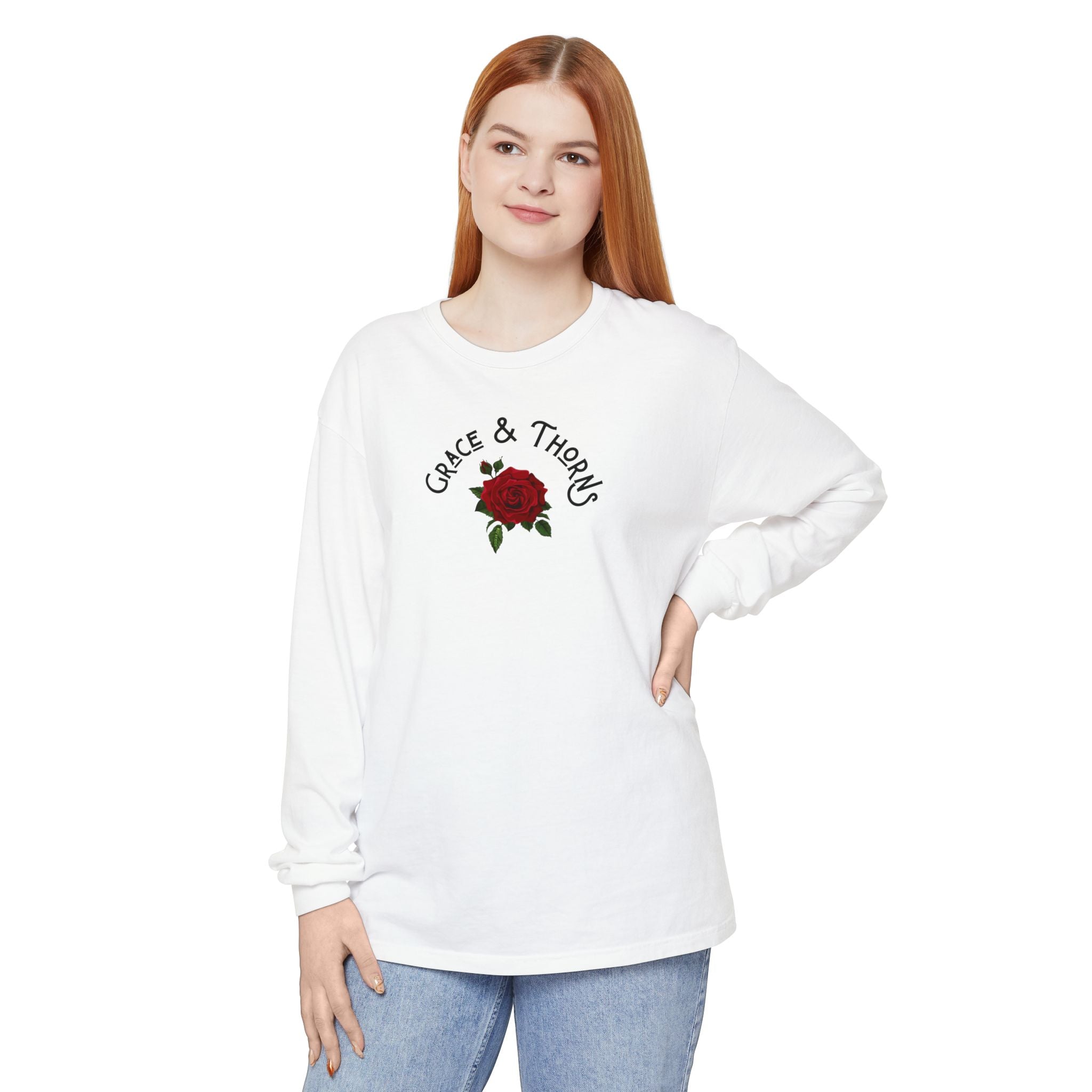 The Grace & Thorns Long Sleeve Comfort Colors Long Sleeve T-Shirt