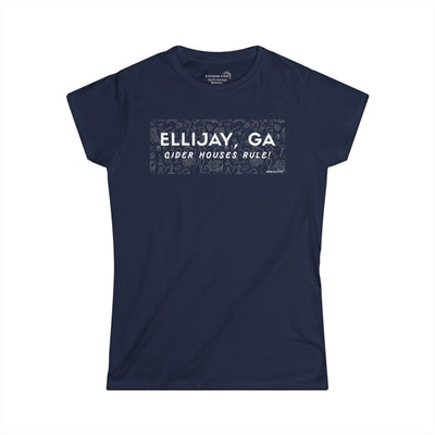 Woman's Ellijay, GA navy t-shirt "Cider Houses Rule" by 515Gear.com | Mountain Orchard life