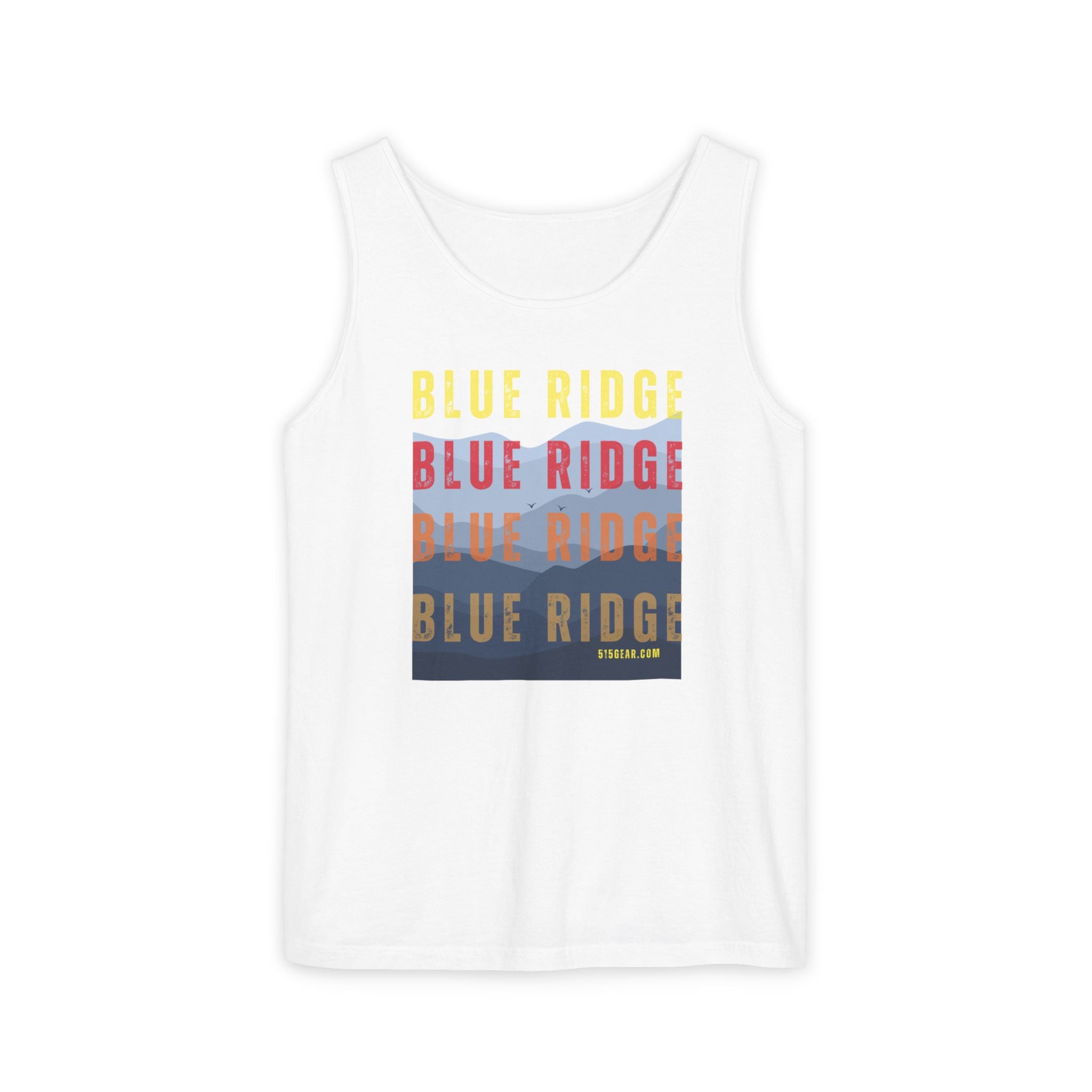 unisex tank-top, mountains graphic, by 515 Gear | Blue Ridge, GA | cotton tank perfect for casual hikes and workouts