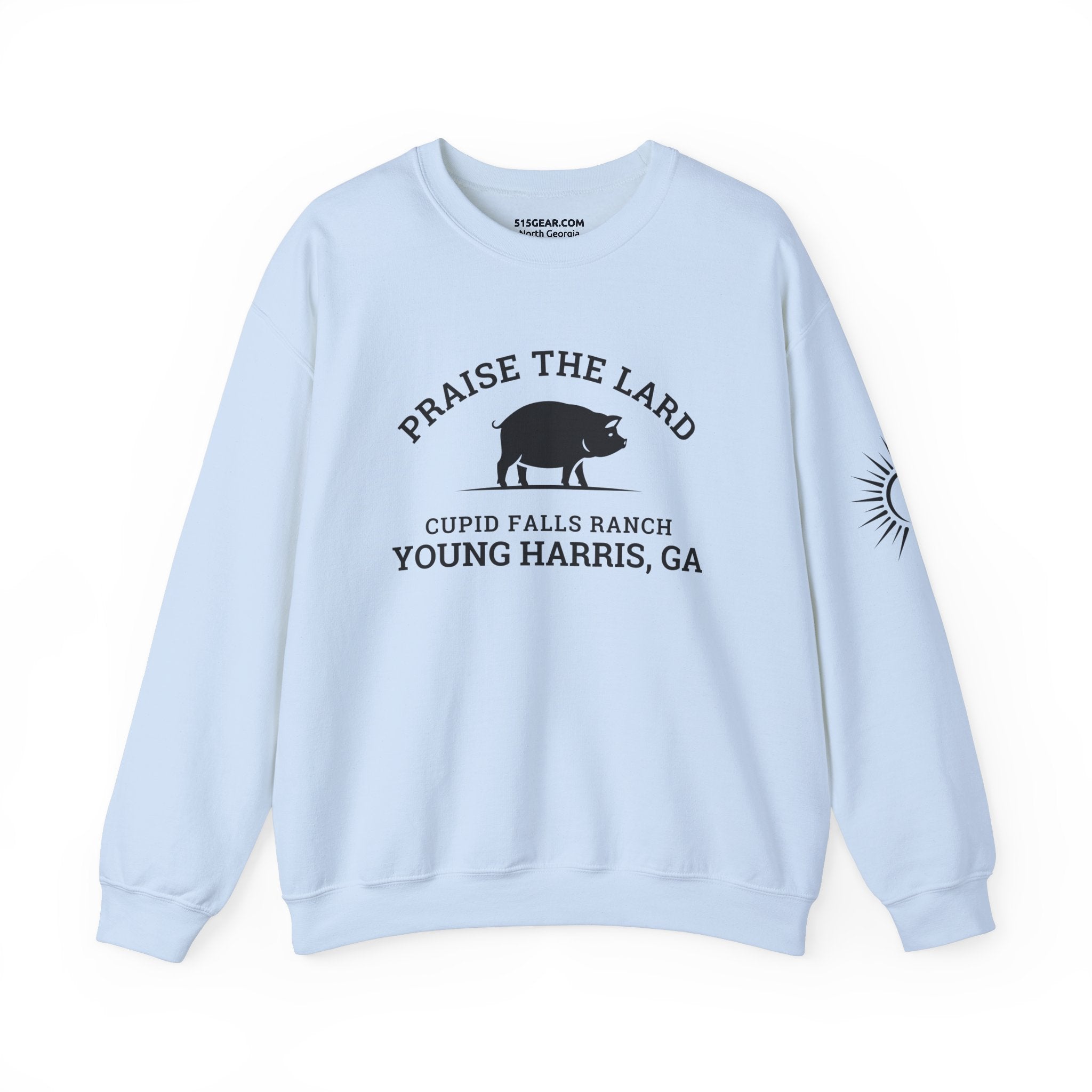 Sweatshirt, Praise the Lard Design, 515Gear.com | Young Harris, GA | Cupid Falls Ranch