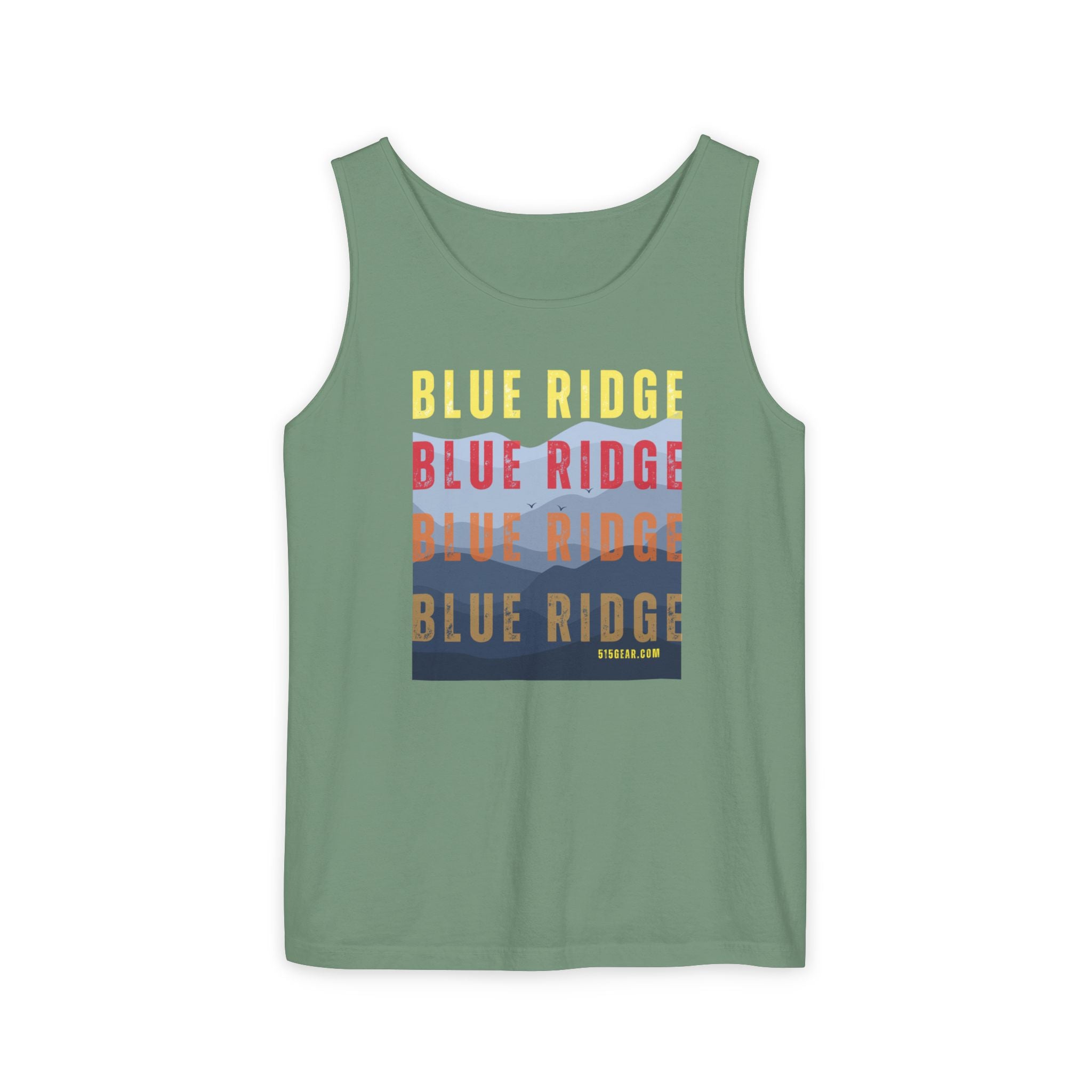 unisex tank-top, mountains graphic, by 515 Gear | Blue Ridge, GA | cotton tank perfect for casual hikes and workouts