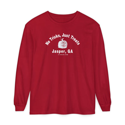 "No Tricks, Just Treats" Jasper, GA Halloween Long Sleeve T-Shirt