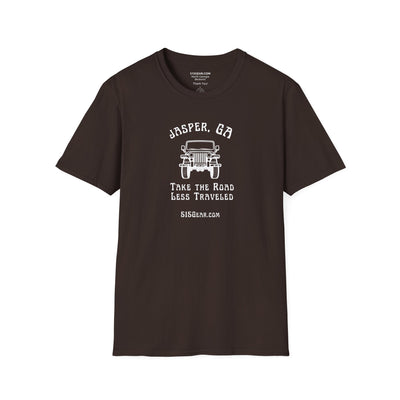 Unisex Adult T-shirt, cool Jeep Graphic, by 515Gear.com | Jasper, GA | Take the Road Less Traveled