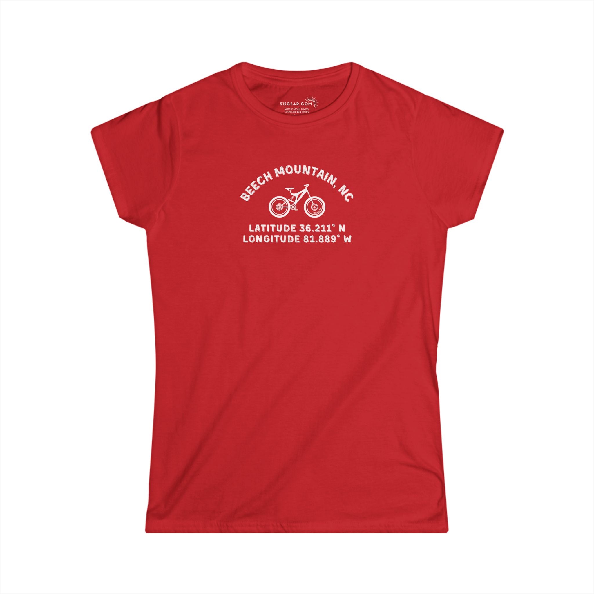 Lift, Mountain Bike, Repeat – Women’s Beech Mountain NC Women's Softstyle Tee