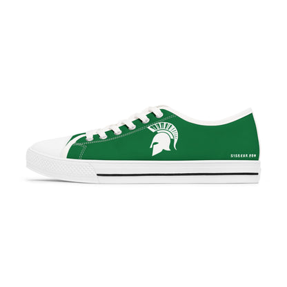 Green and white women's sneakers with 515gear.com logo and always spartan branding