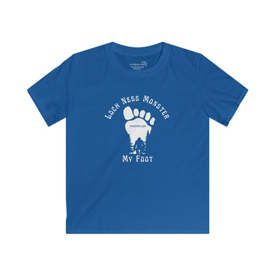 Kid’s T-Shirt “Loch Ness Monster My Foot” | by 515Gear.com | Bigfoot cruising through the forest! 