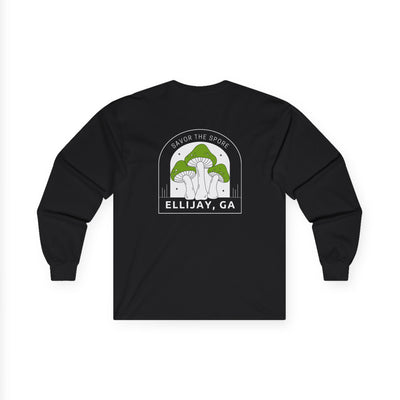 Unisex Adult Long Sleeve T-shirt, Savor the Spore Design by 515Gear.com | Ellijay, GA | Mushrooms are the most Fun Guys!