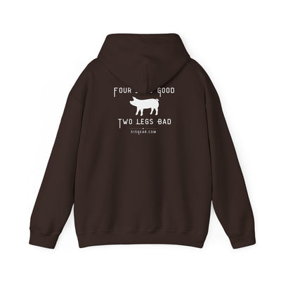 unisex adult hoodie, satirical reference for “Orwellian” lovers | 515Gear.com | anyone love Animal Farm?