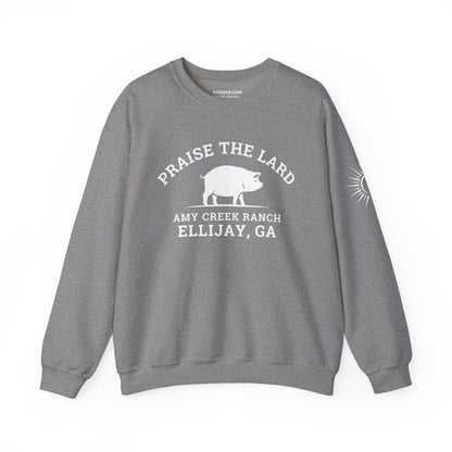 Ellijay, Praise the Lard, Amy Creek Ranch - Heavy Blend™ Crewneck Sweatshirt