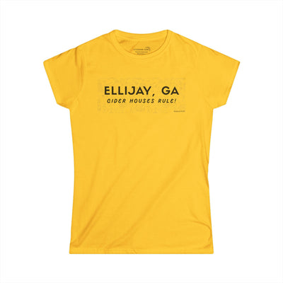 Woman's Ellijay, GA yellow t-shirt "Cider Houses Rule" by 515Gear.com | Mountain Orchard life