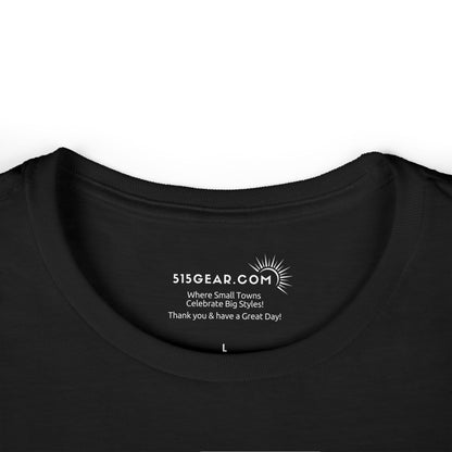 Black t-shirt with '515Gear.com' logo and text on a white background
