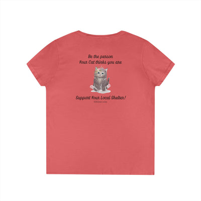Women's T-shirt, Cat Graphic, Be the Person | by 515Gear.com | Support your local Shelter