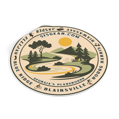 Scenic River 515Gear.com (Georgia's Playground) round sticker