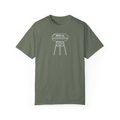 Jasper, GA "First Mountain City" Water Tower, Unisex Garment-Dyed adult T-shirt by 515Gear.com