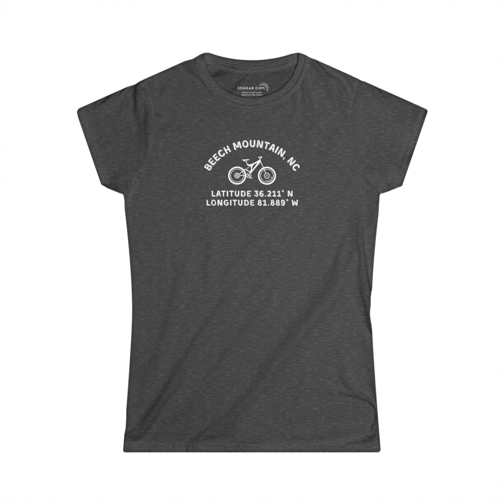 Lift, Mountain Bike, Repeat – Women’s Beech Mountain NC Women's Softstyle Tee
