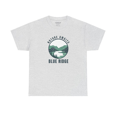 Unisex Adult T-shirt, Nature Awaits, by 515Gear.com | Blue Ridge, GA | North GA Beckons!