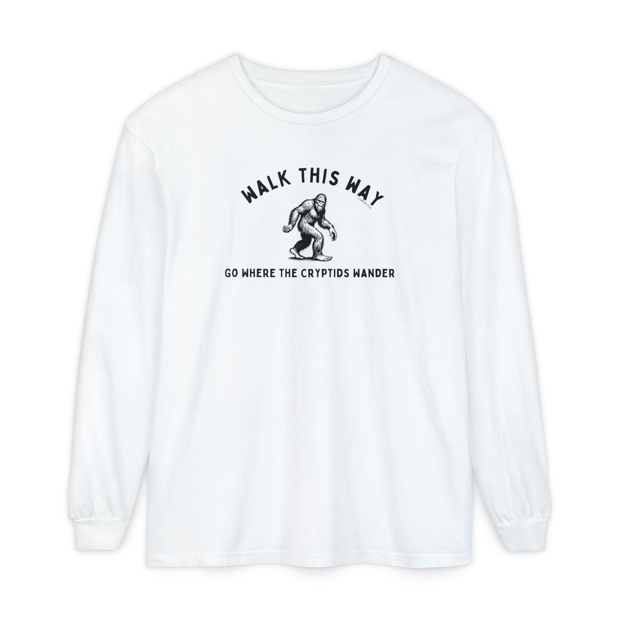 Walk This Way – Bigfoot Wanderer Long Sleeve Tee (Comfort Colors®)