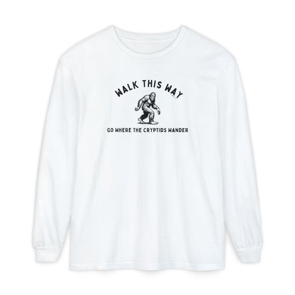 Walk This Way – Bigfoot Wanderer Long Sleeve Tee (Comfort Colors®)