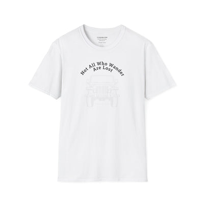 Unisex Adult T-shirt, cool Jeep Graphic | by 515Gear.com | Not all who wander are lost