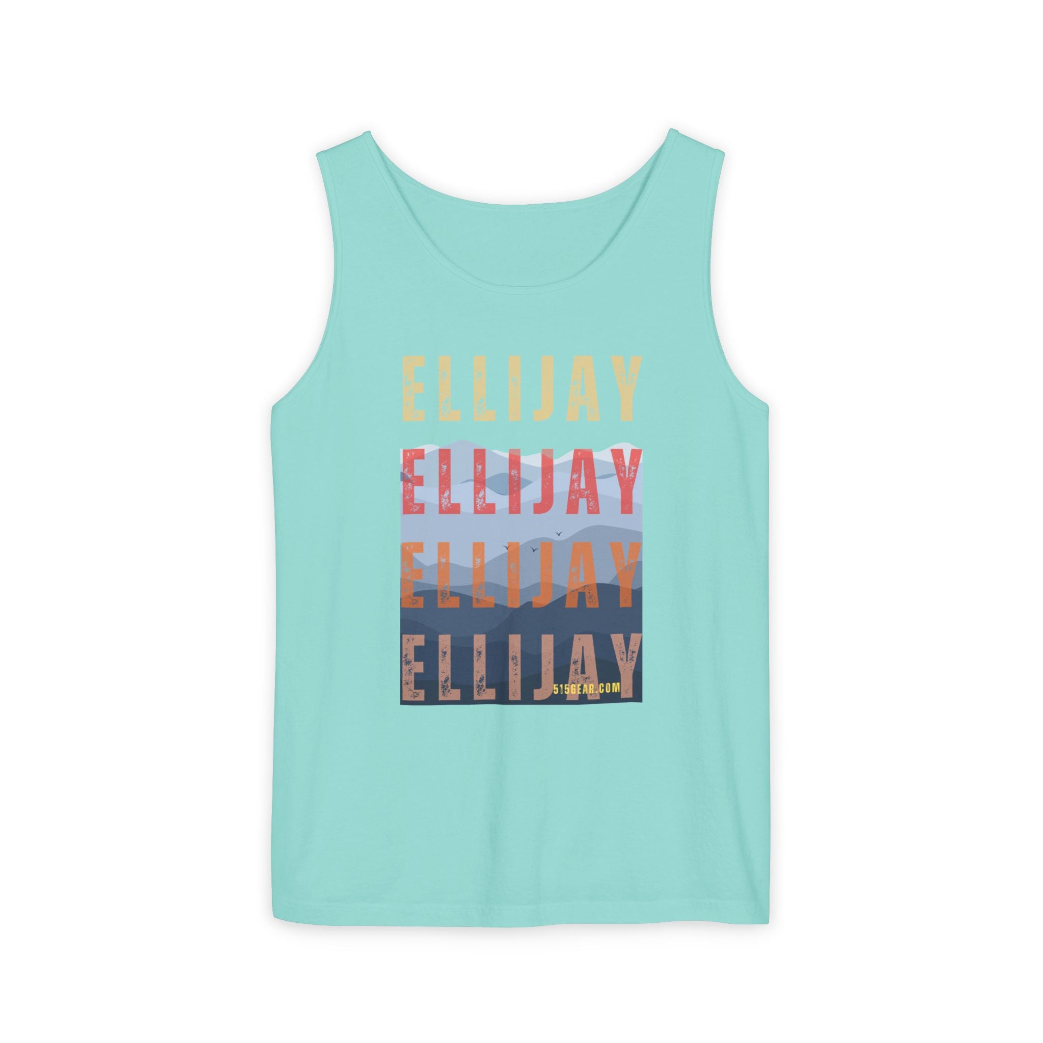 unisex tank-top, mountains graphic, by 515 Gear | Ellijay, GA | cotton tank perfect for casual hikes and workouts
