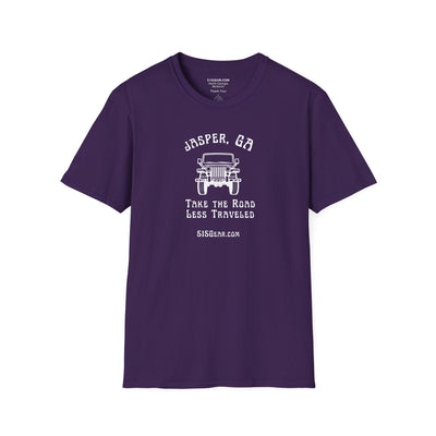 Unisex Adult T-shirt, cool Jeep Graphic, by 515Gear.com | Jasper, GA | Take the Road Less Traveled