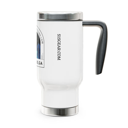 Hiawassee- Stainless Steel Travel Mug with Handle, 14oz