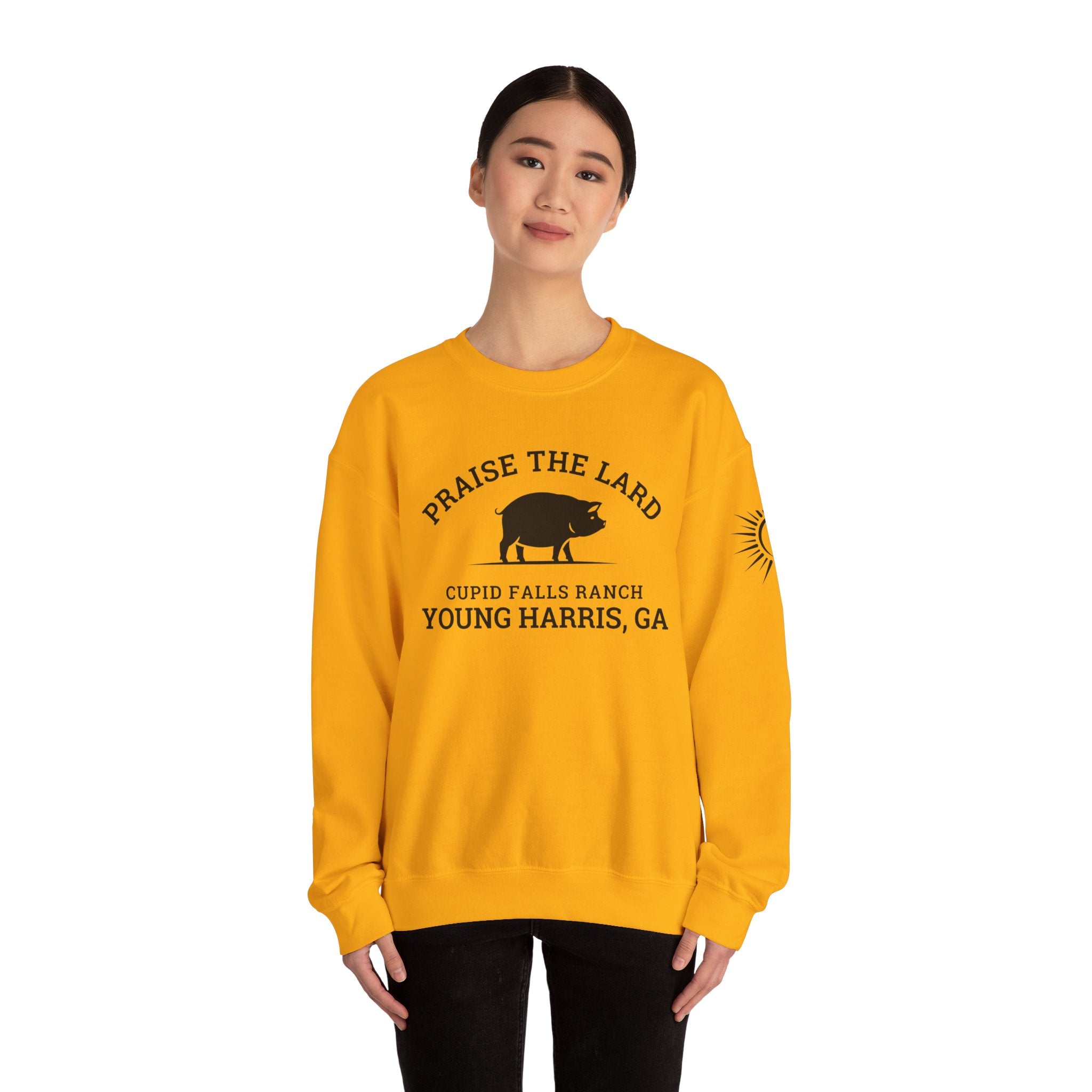 Young Harris, Praise the Lard, Cupid Falls Ranch - Heavy Blend™ Crewneck Sweatshirt