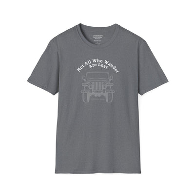 Unisex Adult T-shirt, cool Jeep Graphic | by 515Gear.com | Not all who wander are lost