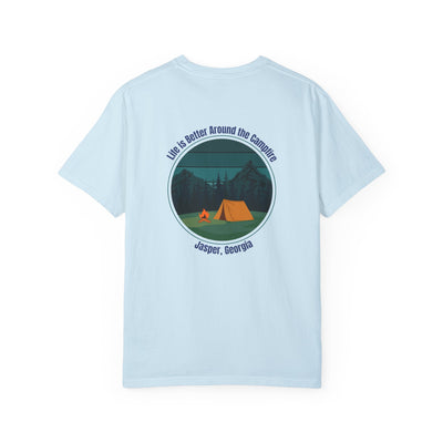 Unisex Adult T-shirt, Life is better around the campfire, by 515Gear.com | Jasper, GA | North GA Beckons!