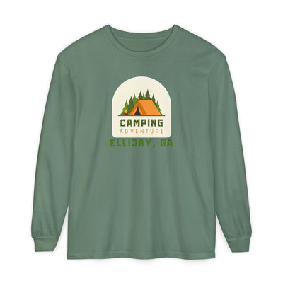 Unisex Adult Long Sleeve T-shirt, Camping Adventure Design, by 515Gear.com | Ellijay, GA |  Camping Hair, Don't Care!