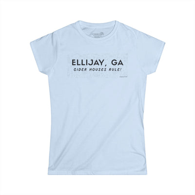 Woman's Ellijay, GA light blue t-shirt "Cider Houses Rule" by 515Gear.com | Mountain Orchard life